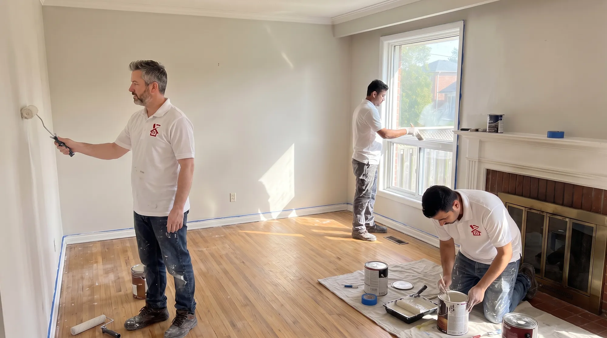 Interior repaint in progress in a York Mills home